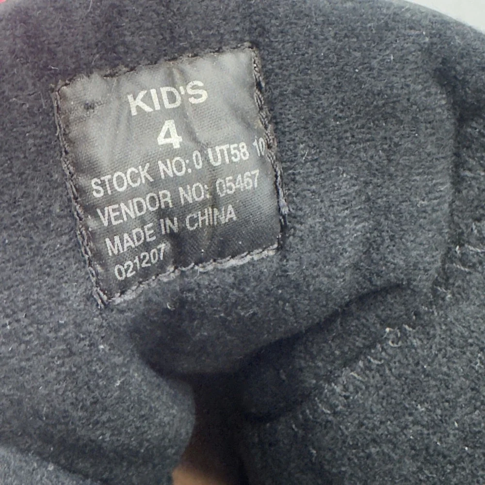 L.L.Bean Kids Black Waterproof Winter Boots Lace Up Size‎ 4 (Missing Inserts)